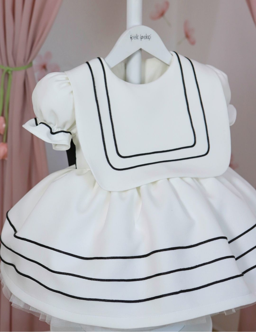 White Pinafore Collar Birthday Dress