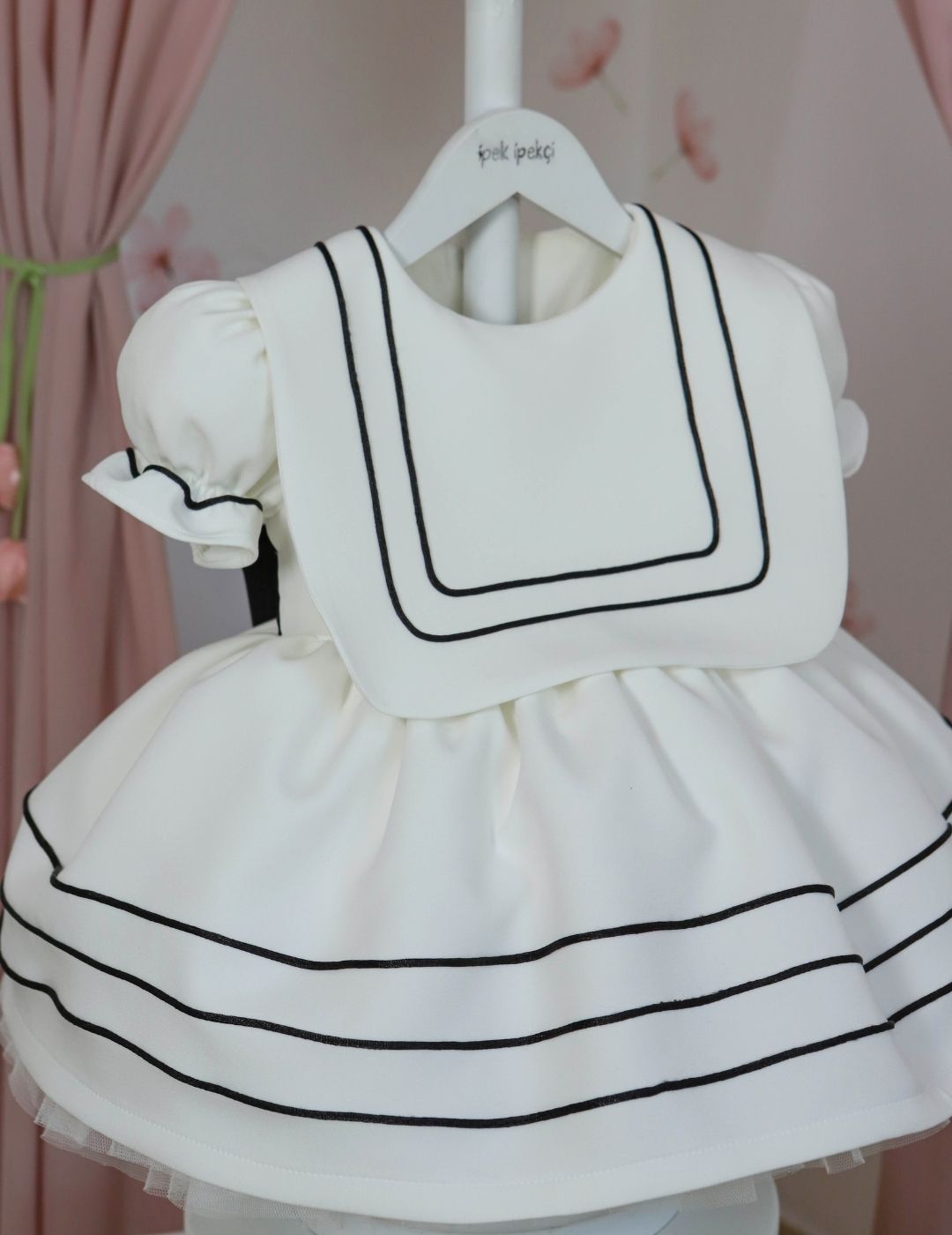 White Pinafore Collar Birthday Dress