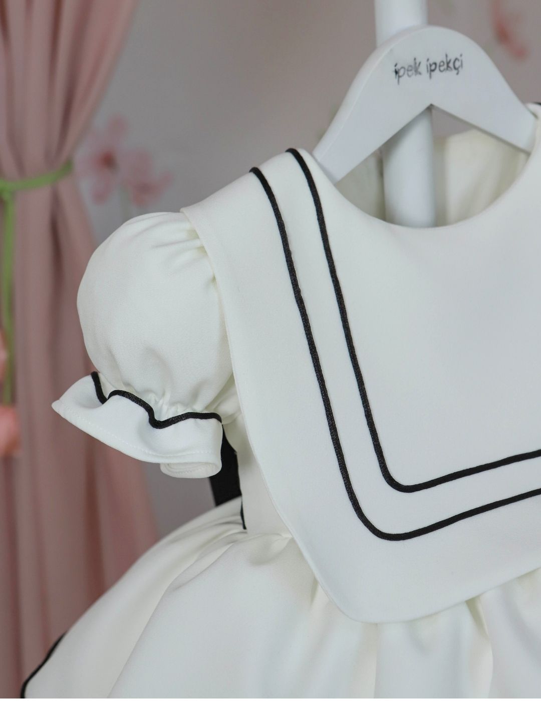 White Pinafore Collar Birthday Dress
