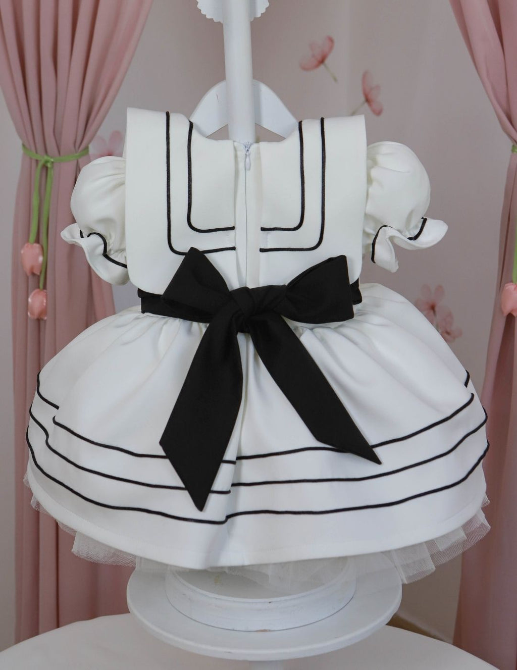 White Pinafore Collar Birthday Dress