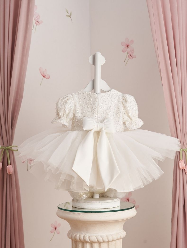 White Sparkle Special Occasion Dress
