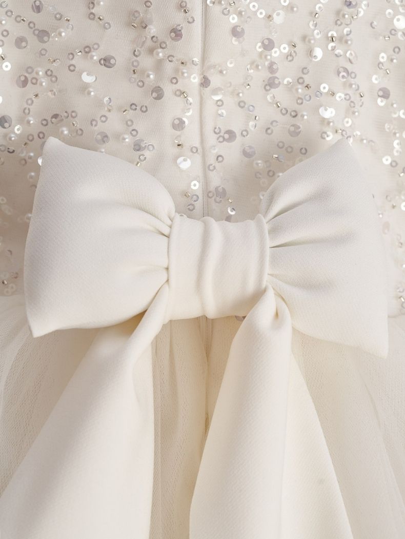 White Sparkle Special Occasion Dress