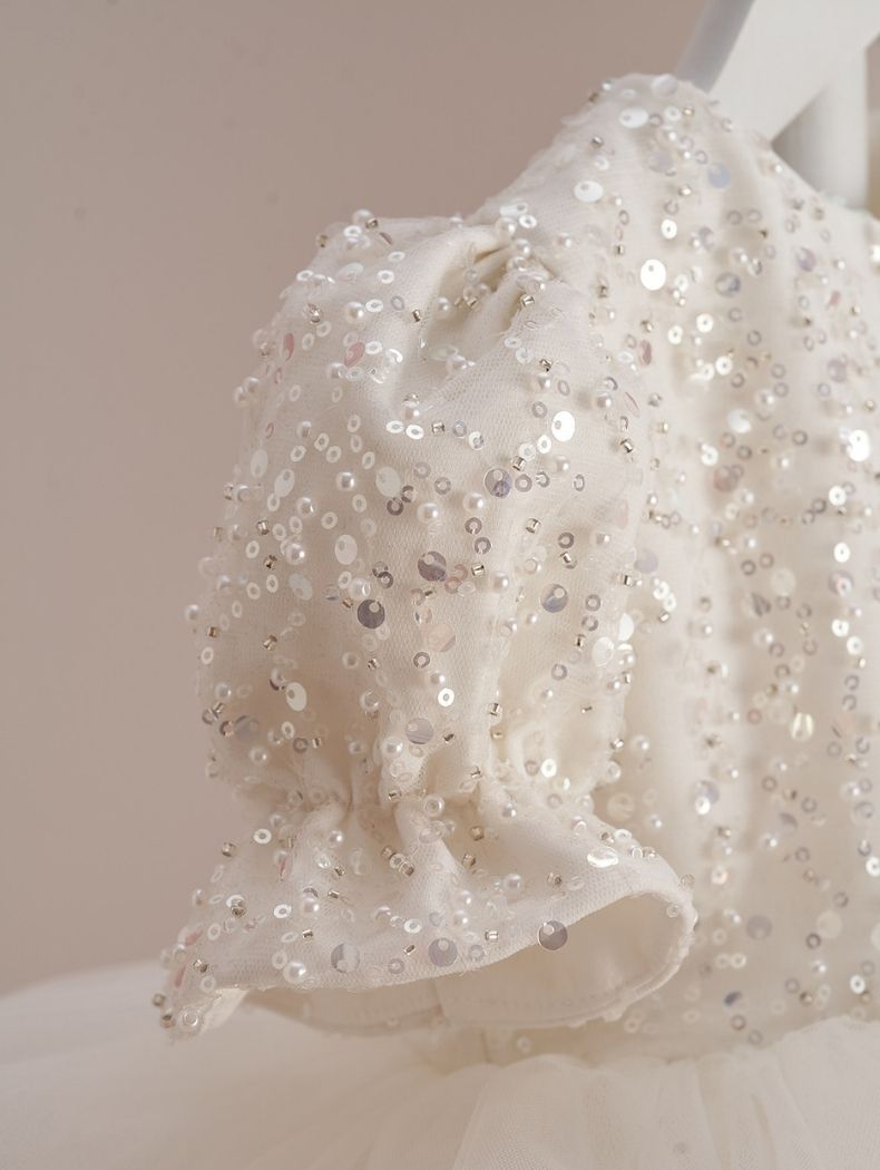 White Sparkle Special Occasion Dress