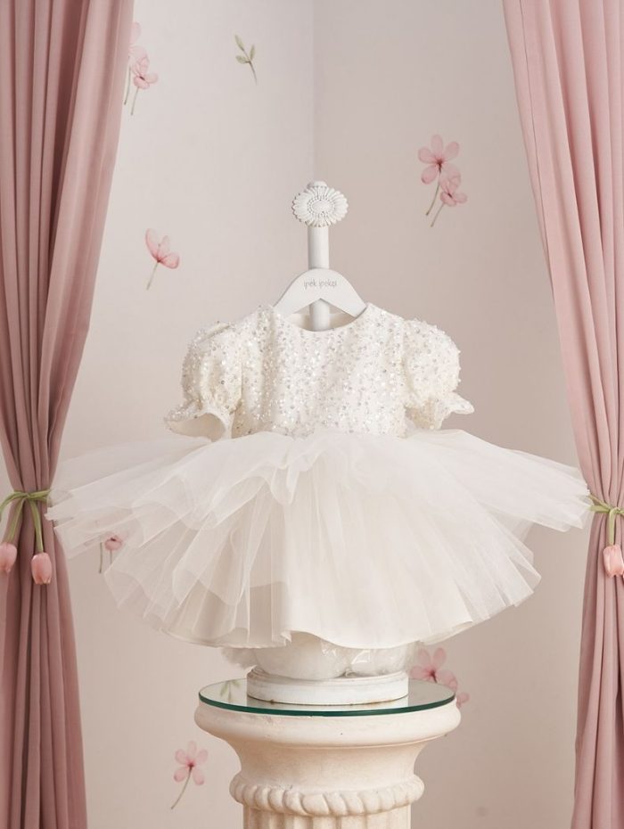 White Sparkle Special Occasion Dress