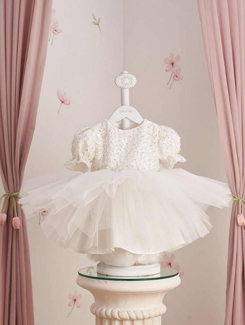 White Sparkle Special Occasion Dress