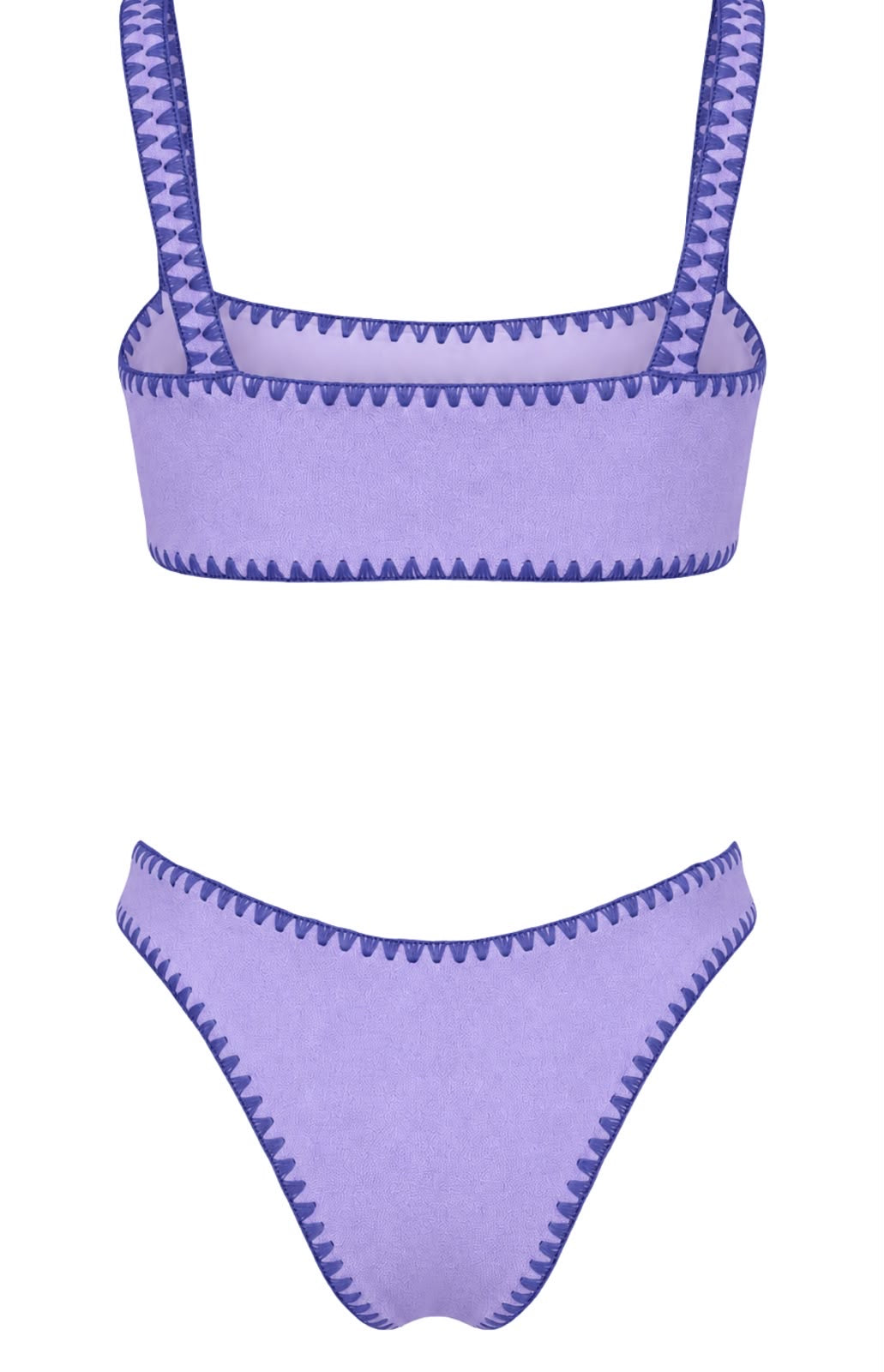 Meghan Hand-Embroidered Towel Bikini In Lilac