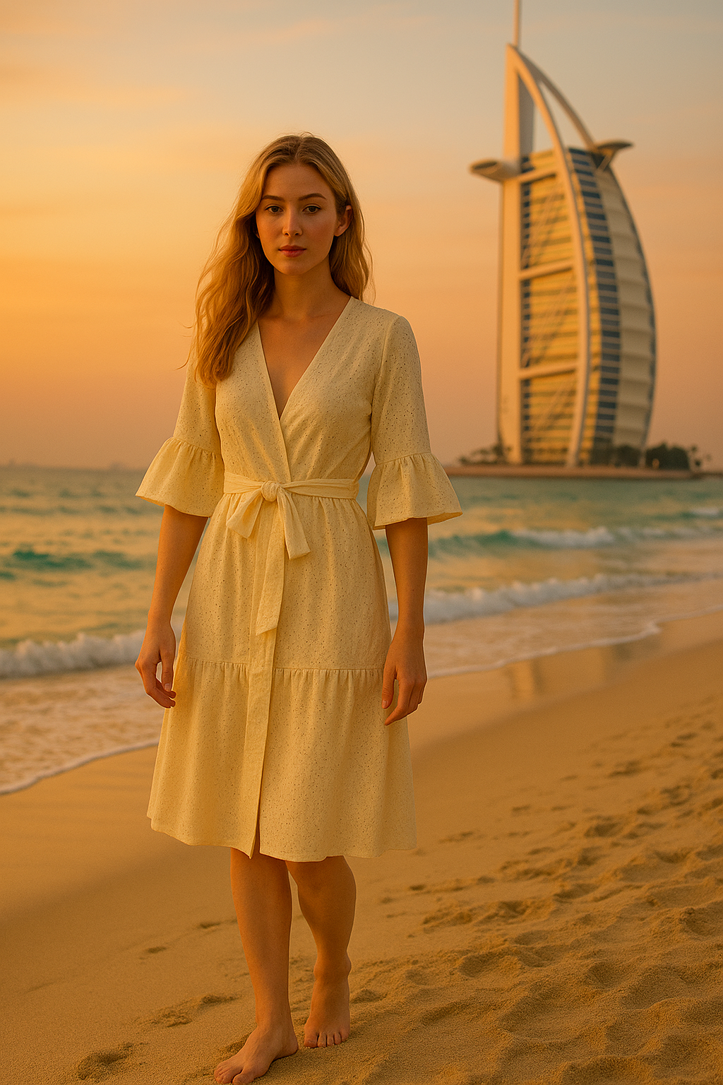 Designer Summer Vanilla Beach Dress