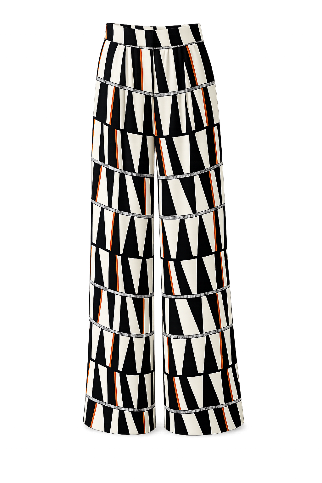 Black Geo Trousers