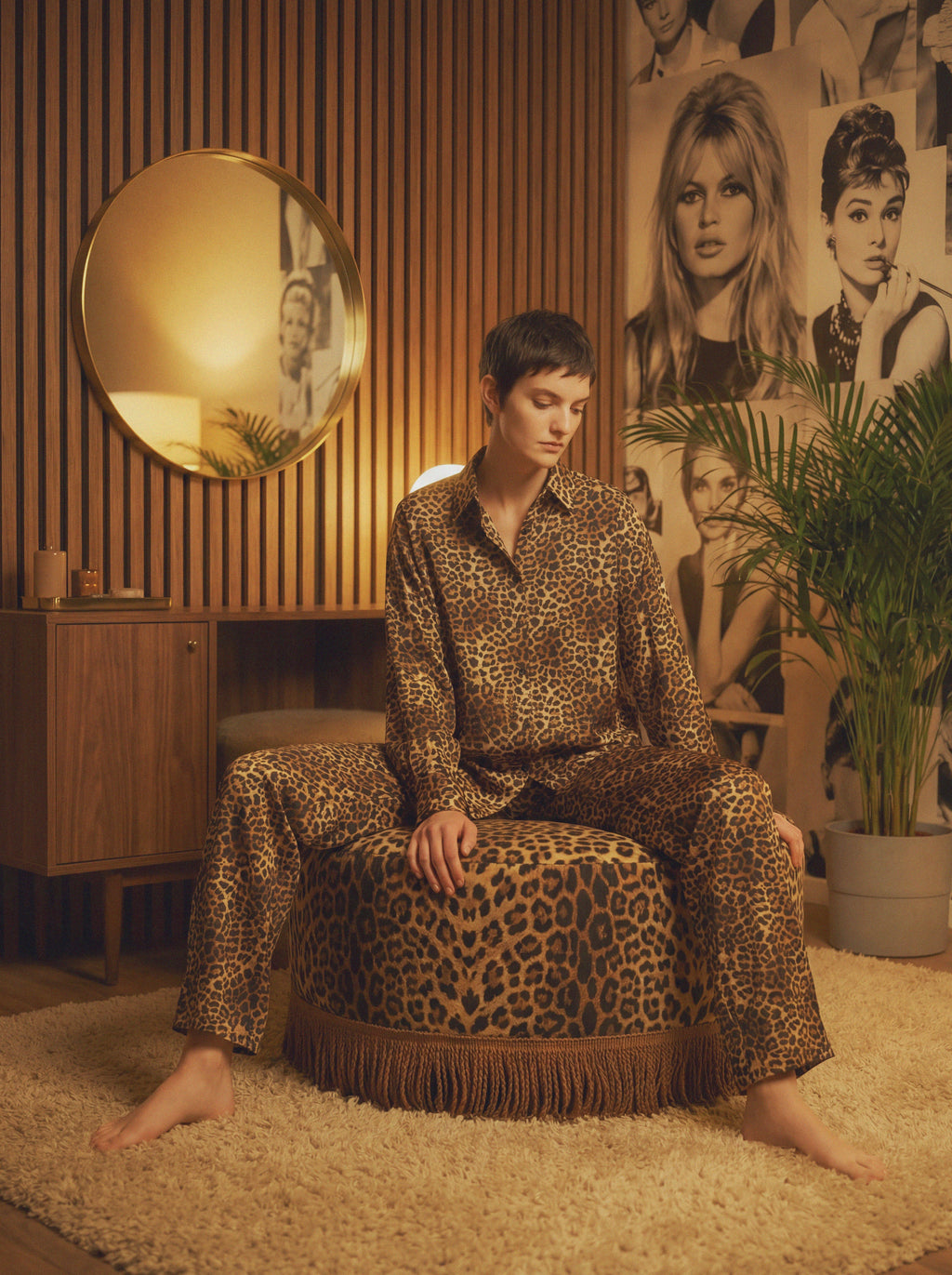 Juliette Leopard Print Cotton Pajama Set - Leopard