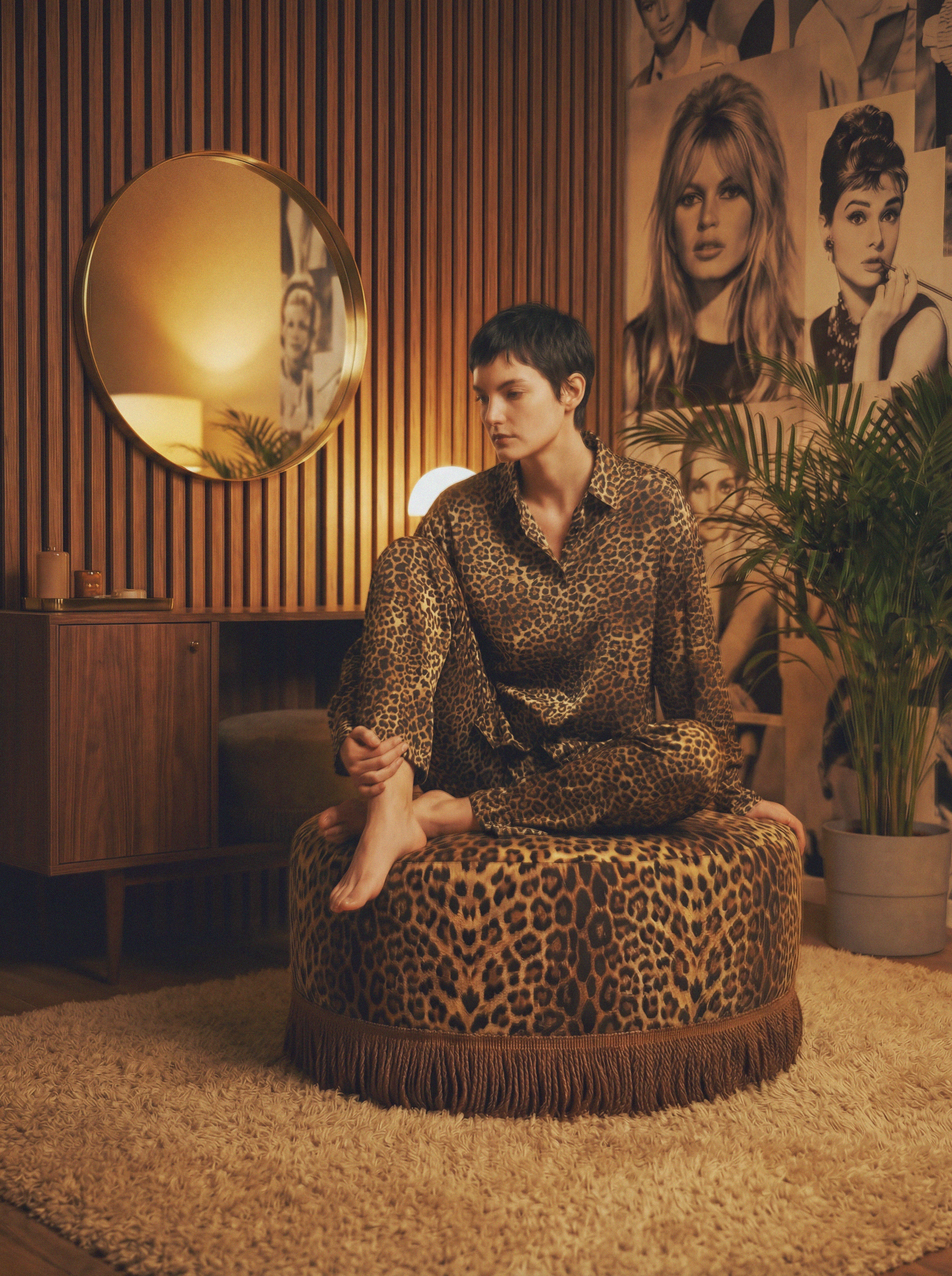 Juliette Leopard Print Cotton Pajama Set - Leopard