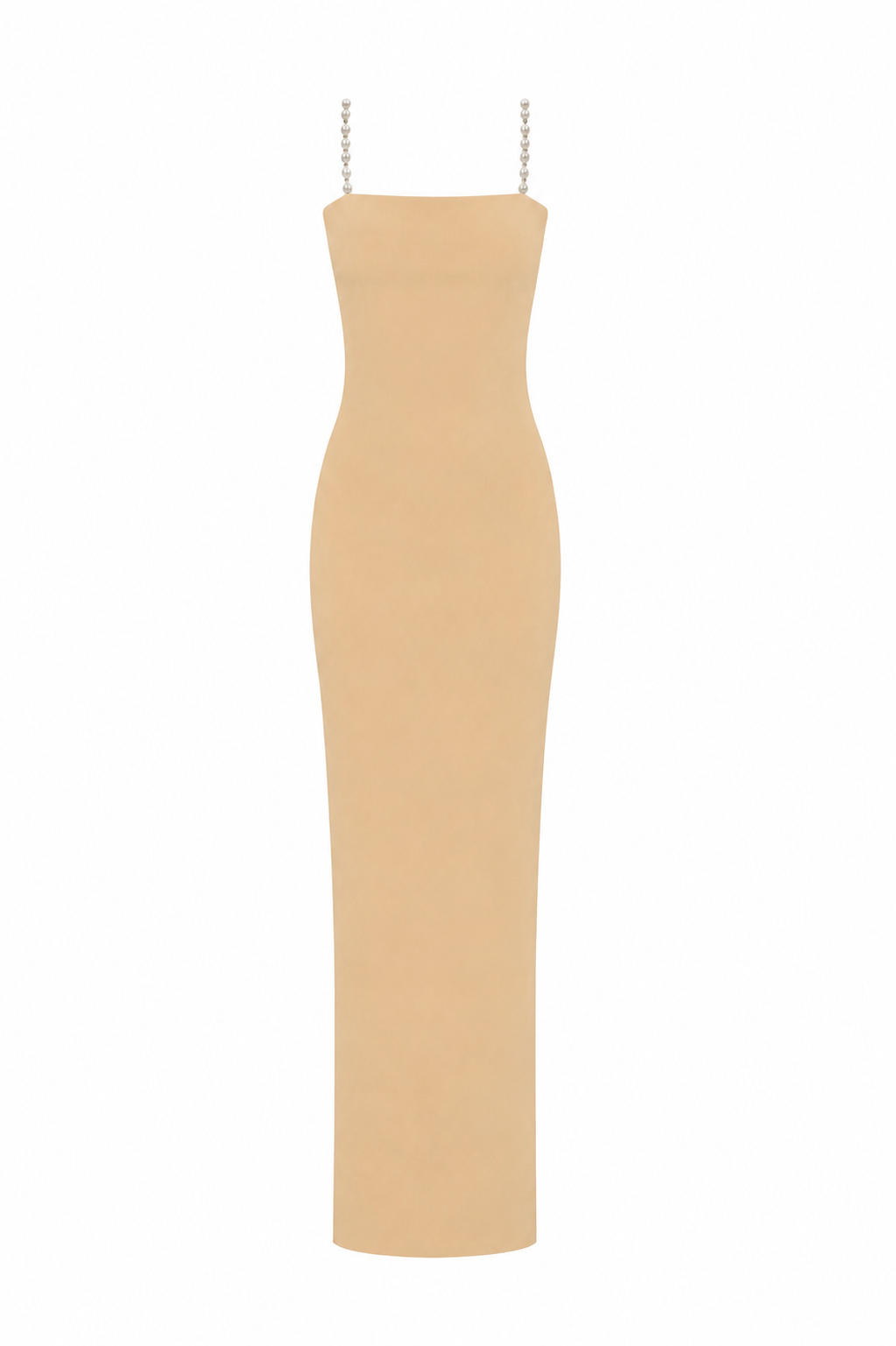 Faux-Pearl Embellished Strapless Dress - Butter Yellow