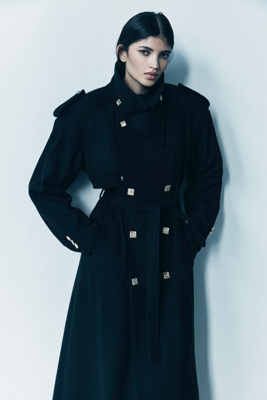 Frances Wool Coat - Black