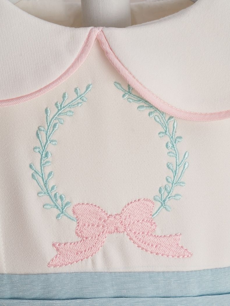 Embroidered Blue Pink Special Occasion Dress