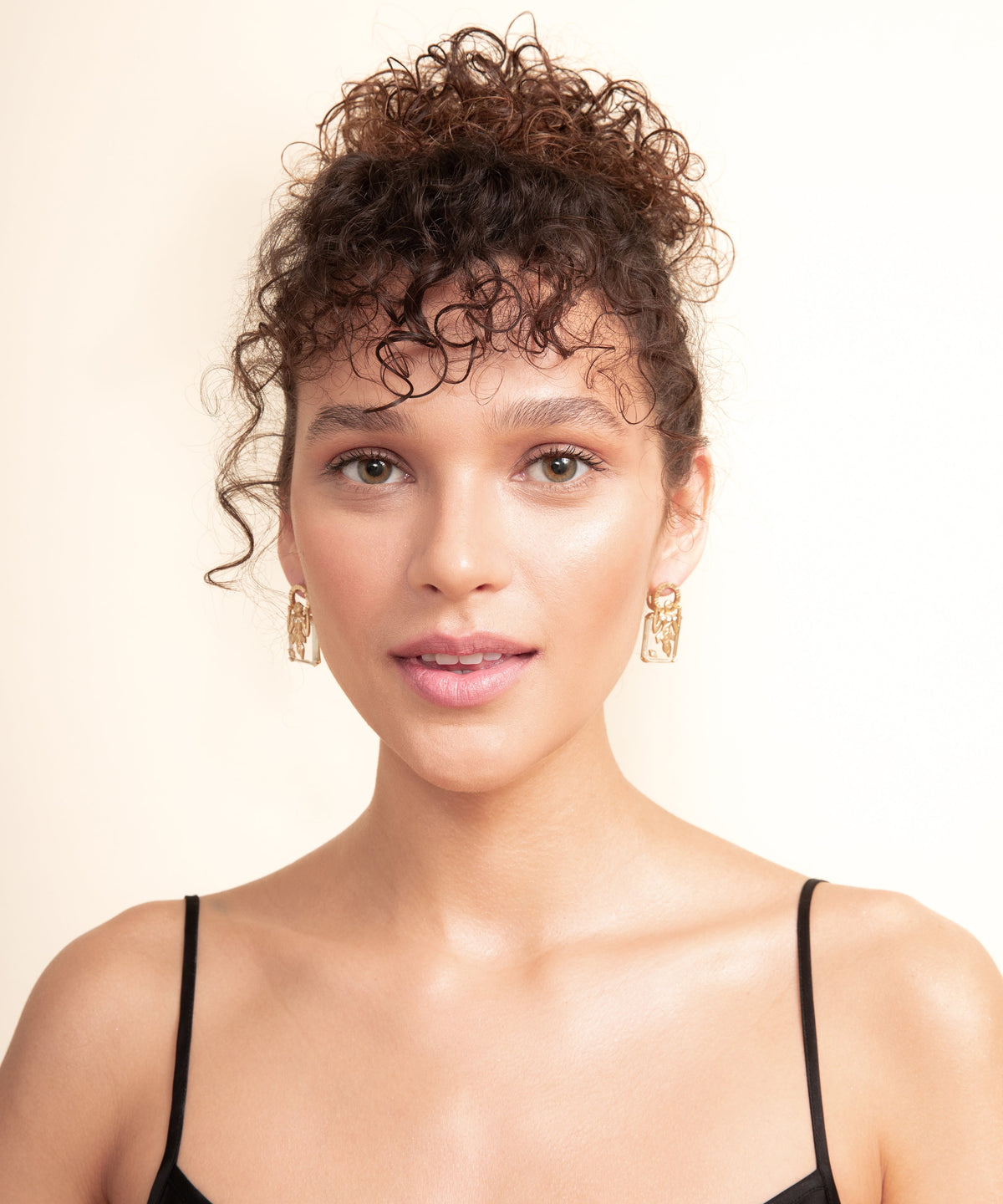 Birdman Crystal Gold Earrings - 3