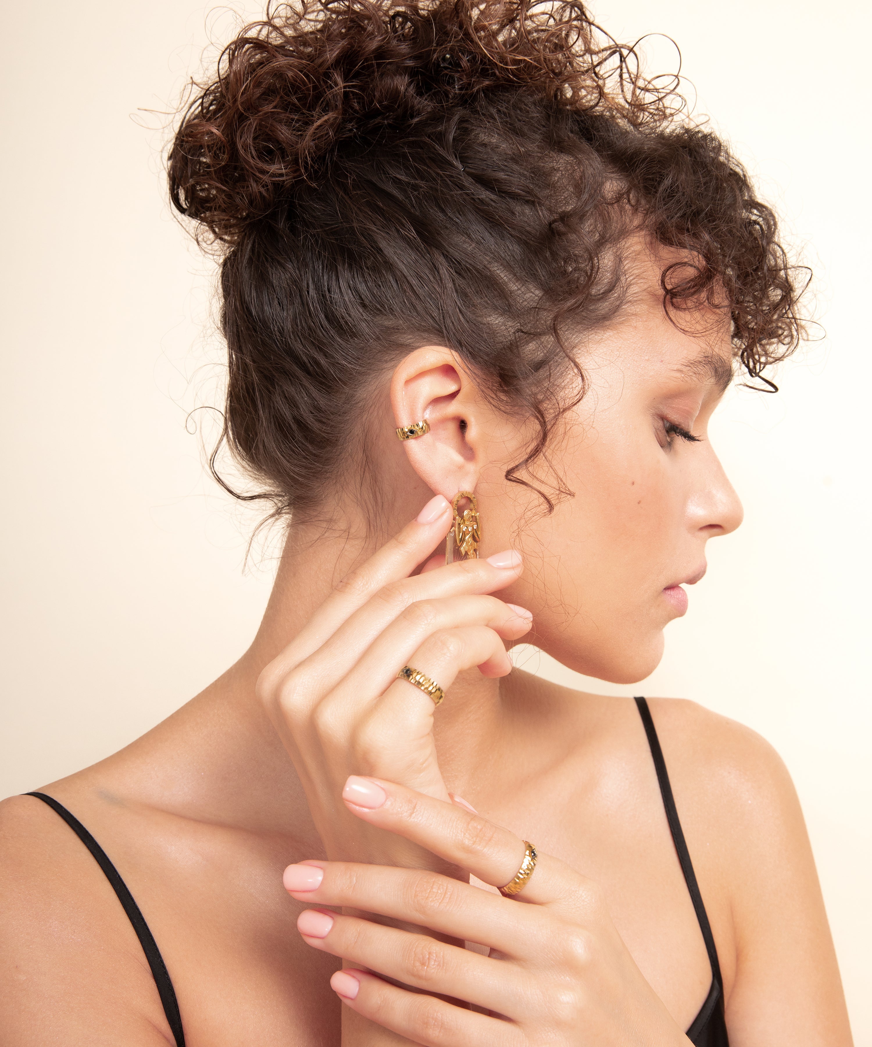 Diamond Gold Ear Cuff - 2
