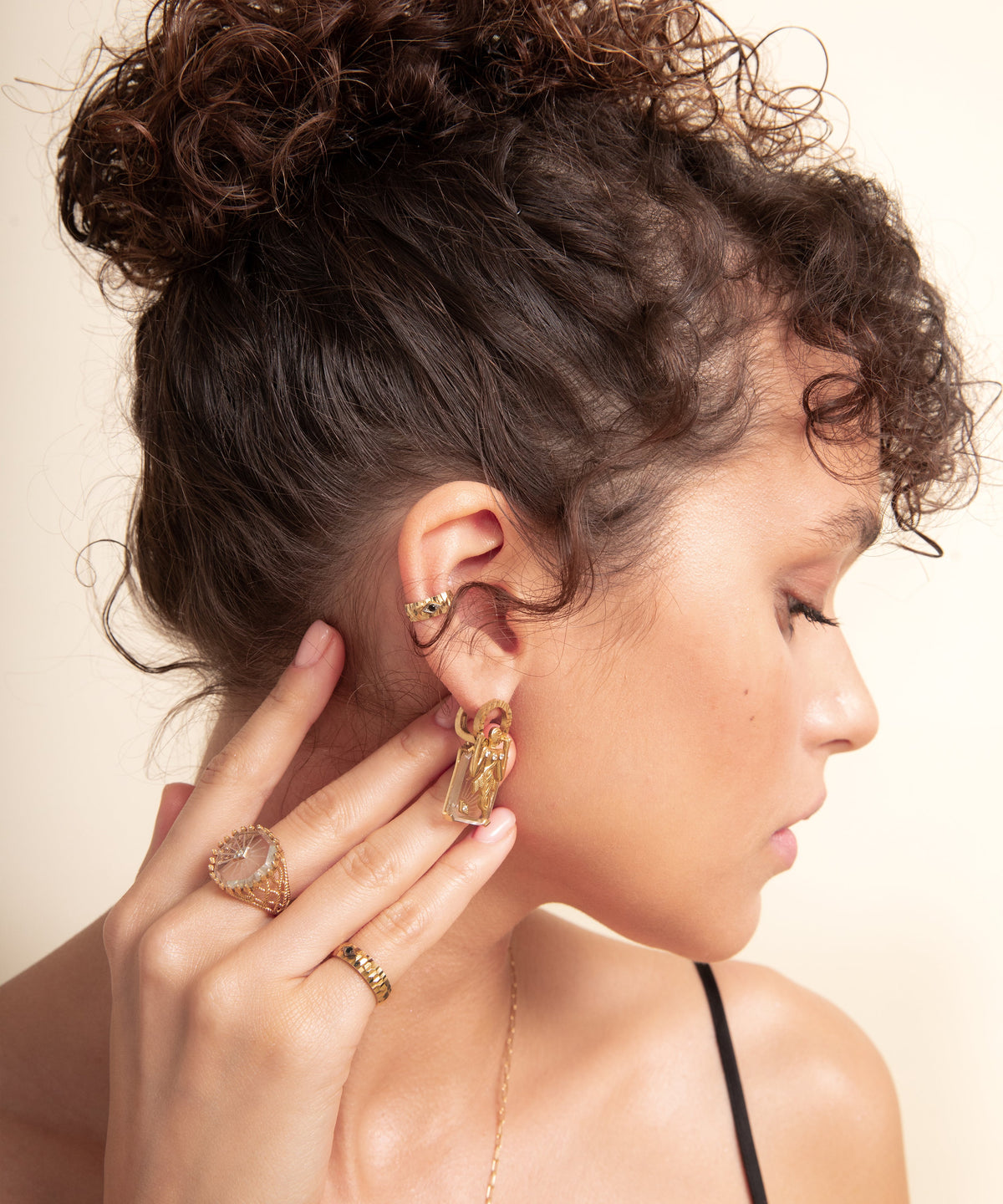 Diamond Gold Ear Cuff - 3