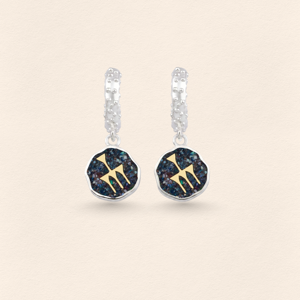 Sumerian Black Pearl Abundance Earrings