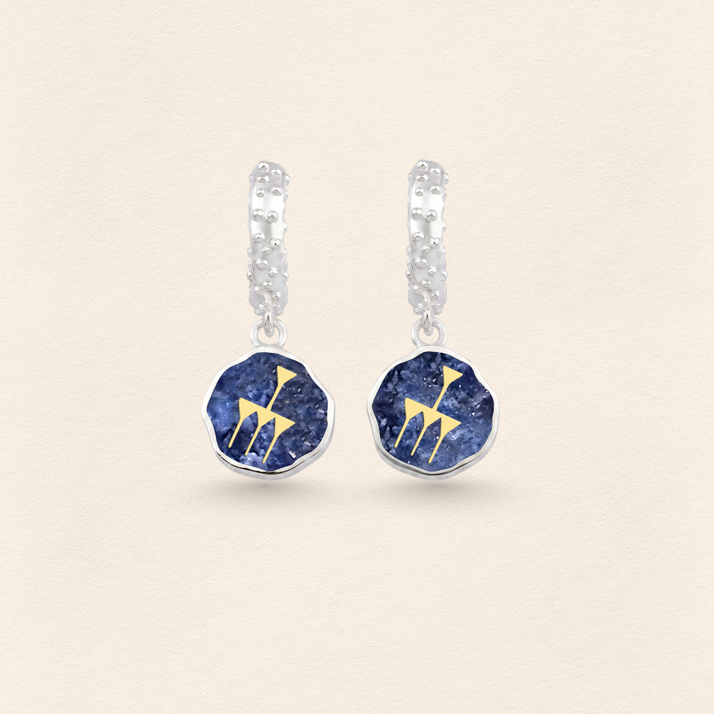 Sumerian Lapis Abundance Earrings
