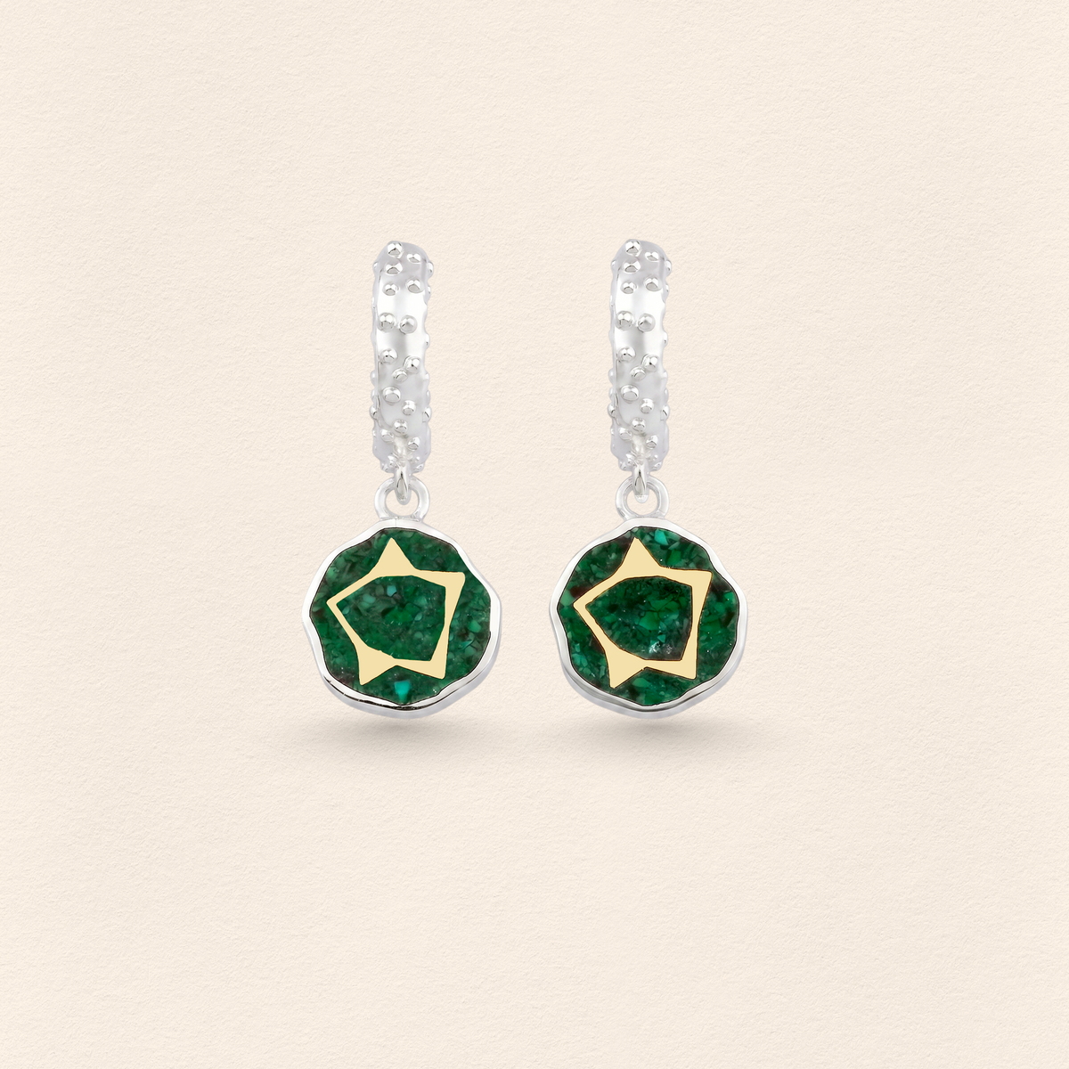 Sumerian Malachite Life Energy Earrings