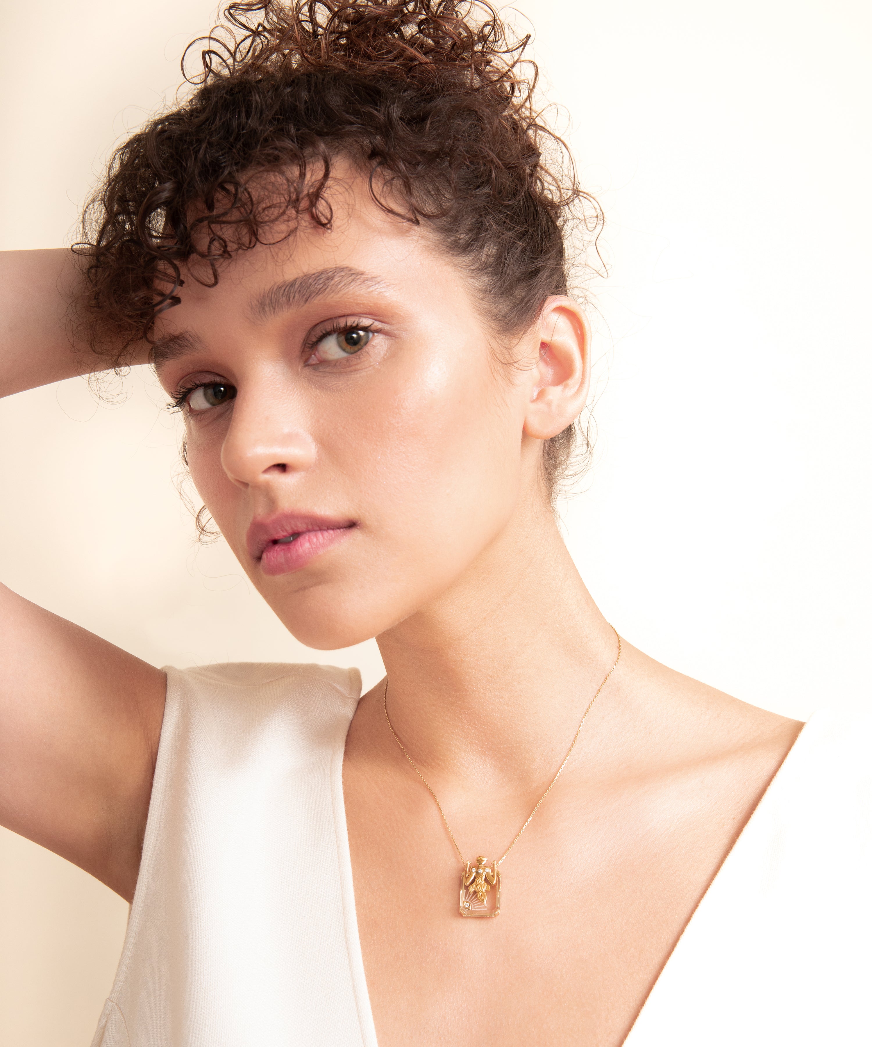 Birdman Crystal Gold Small Necklace - 3
