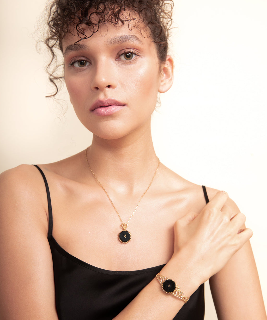Serpent Onyx Gold Necklace - 3