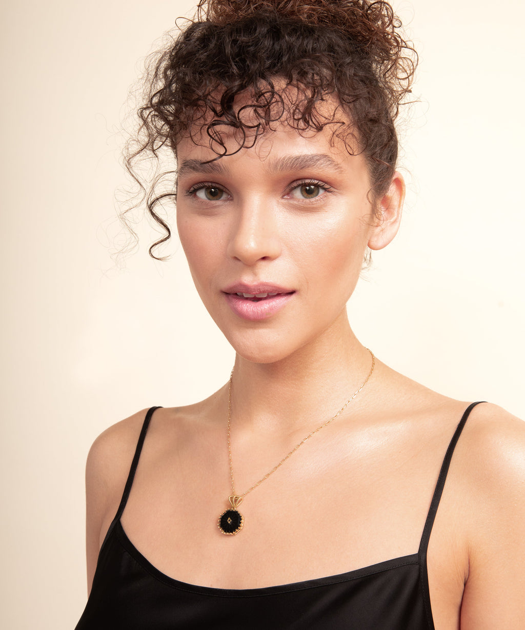 Serpent Onyx Gold Necklace - 2