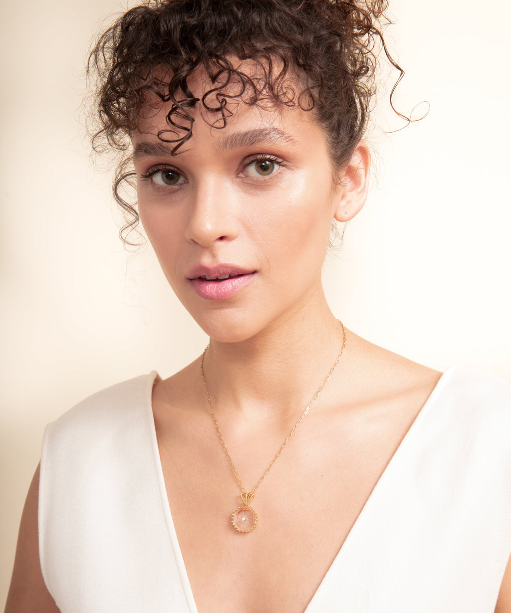 Serpent Crystal Gold Necklace - 2
