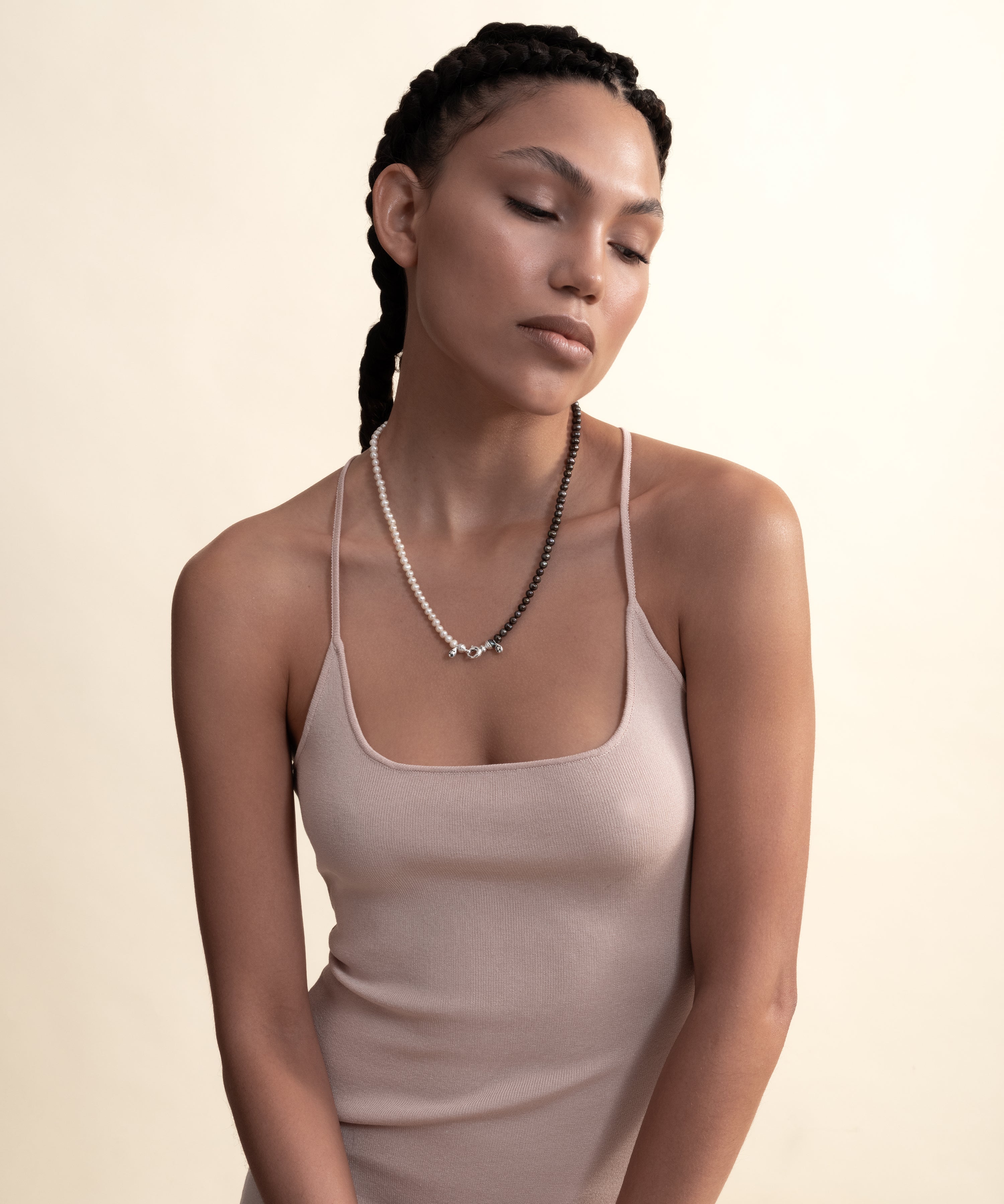 Sumerian Black & White Pearl Necklace - 2