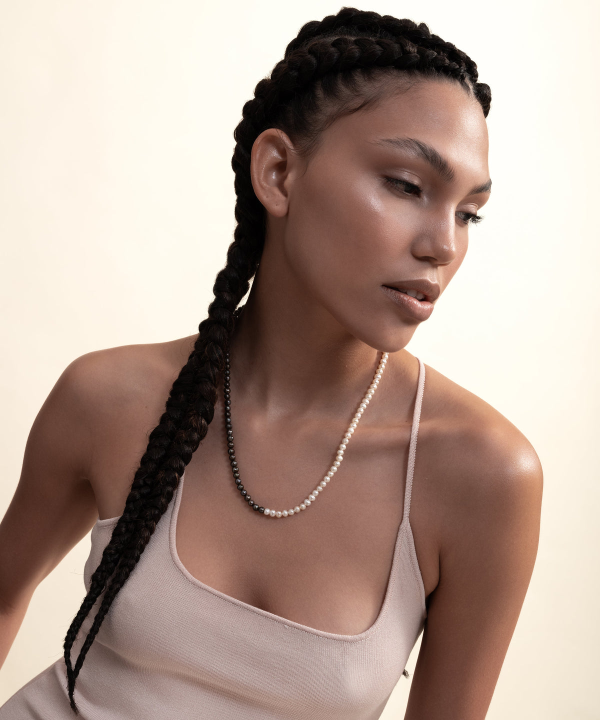 Sumerian Black & White Pearl Necklace - 4