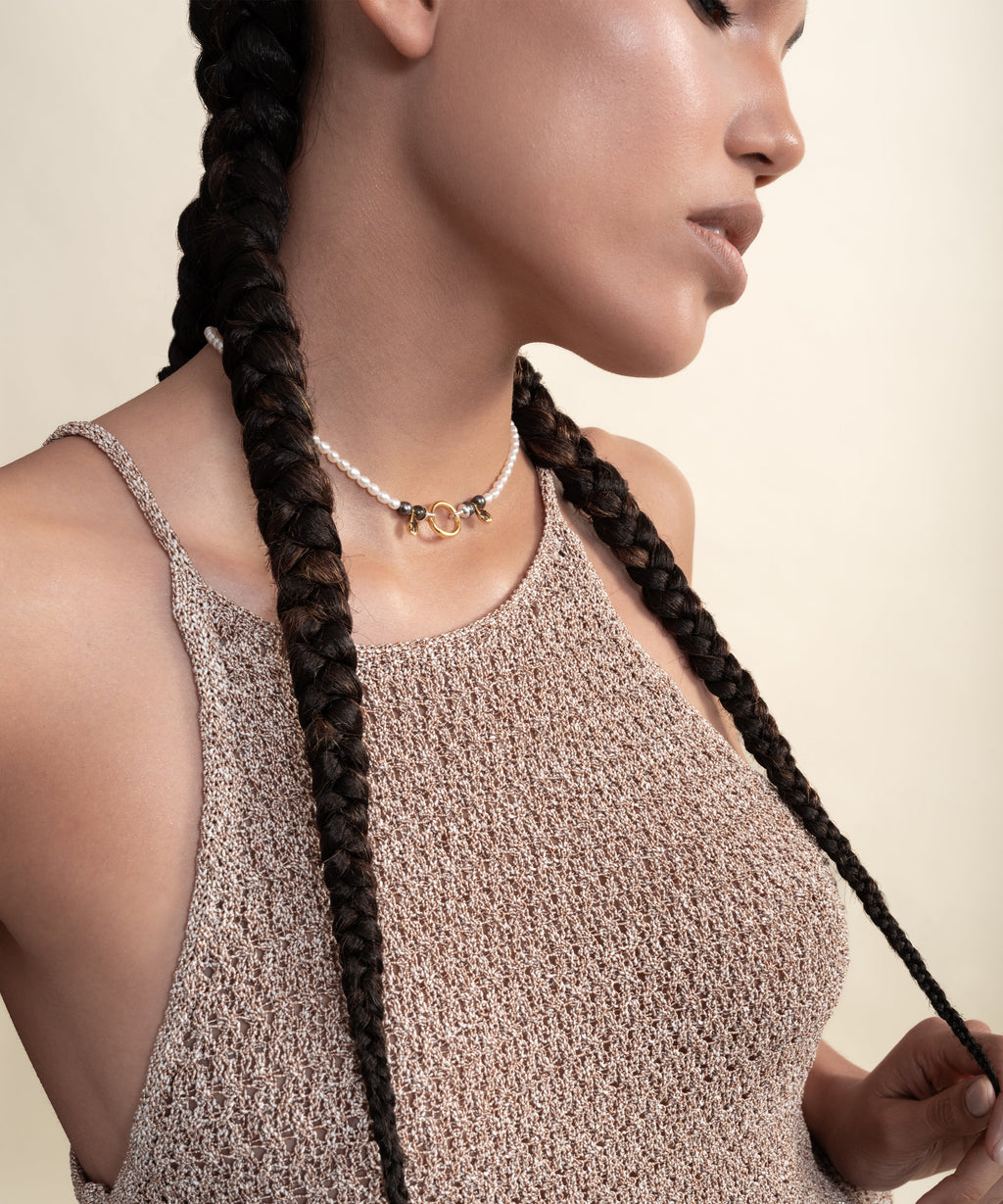 Sumerian White Pearl Necklace - 7