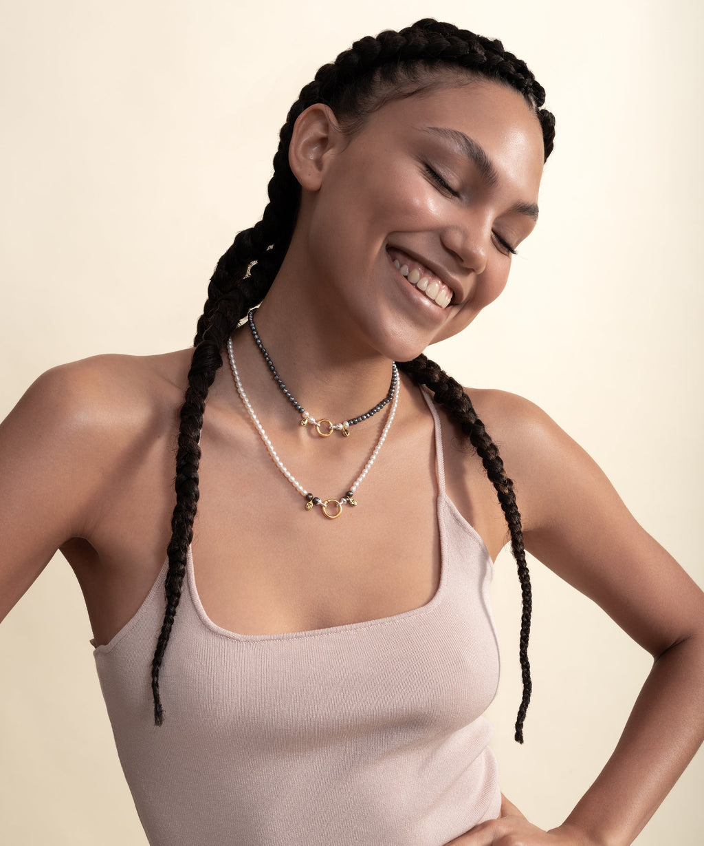 Sumerian Black Pearl Necklace - 6