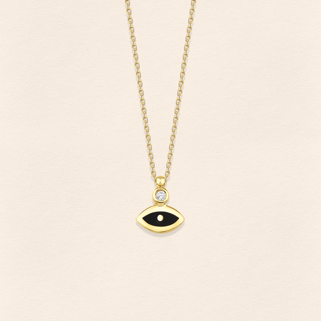Eye Diamond Gold Necklace