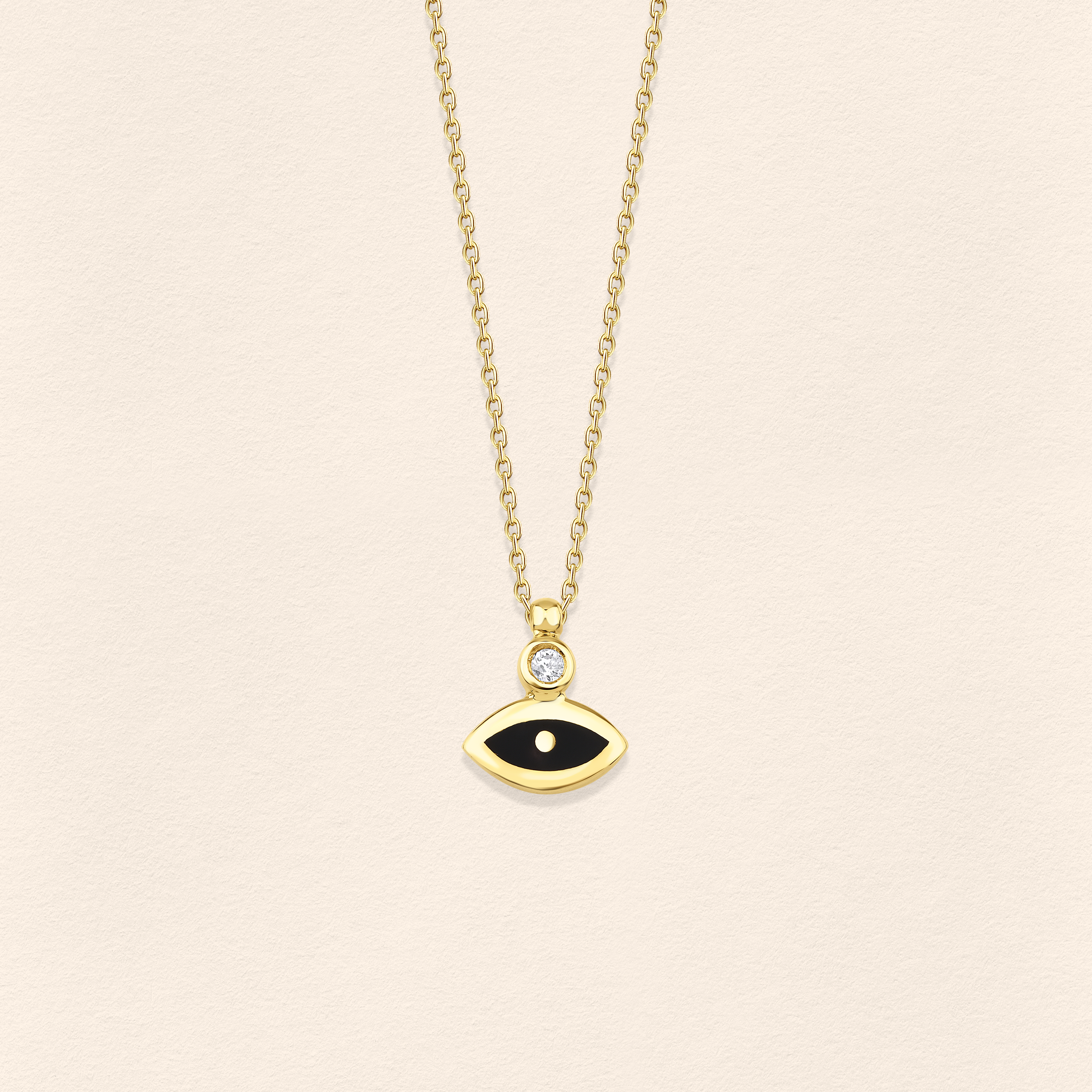 Eye Diamond Gold Necklace