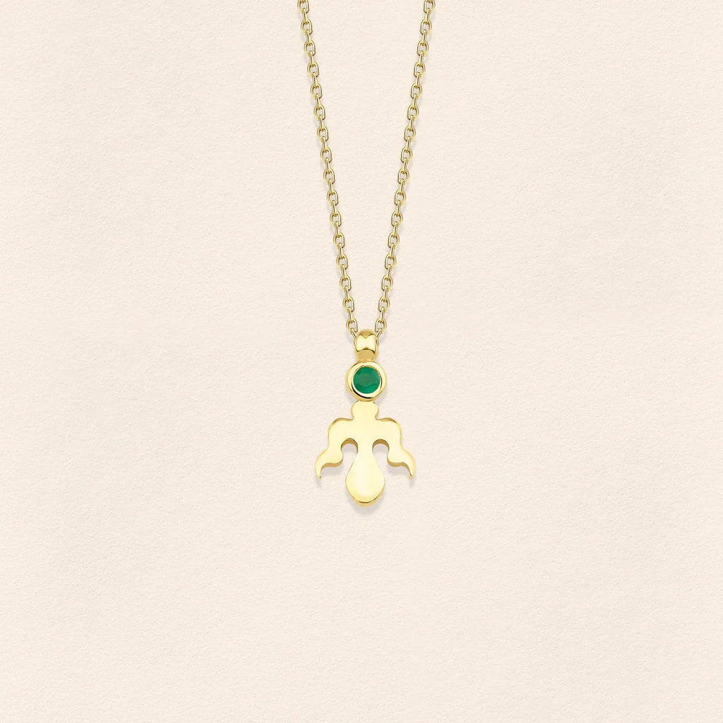 Alka Emerald Gold Necklace