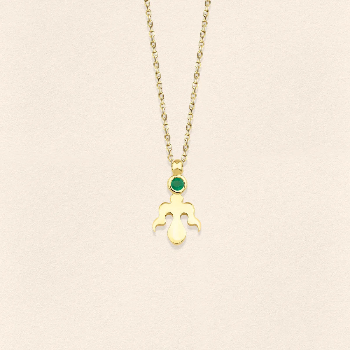 Alka Emerald Gold Necklace