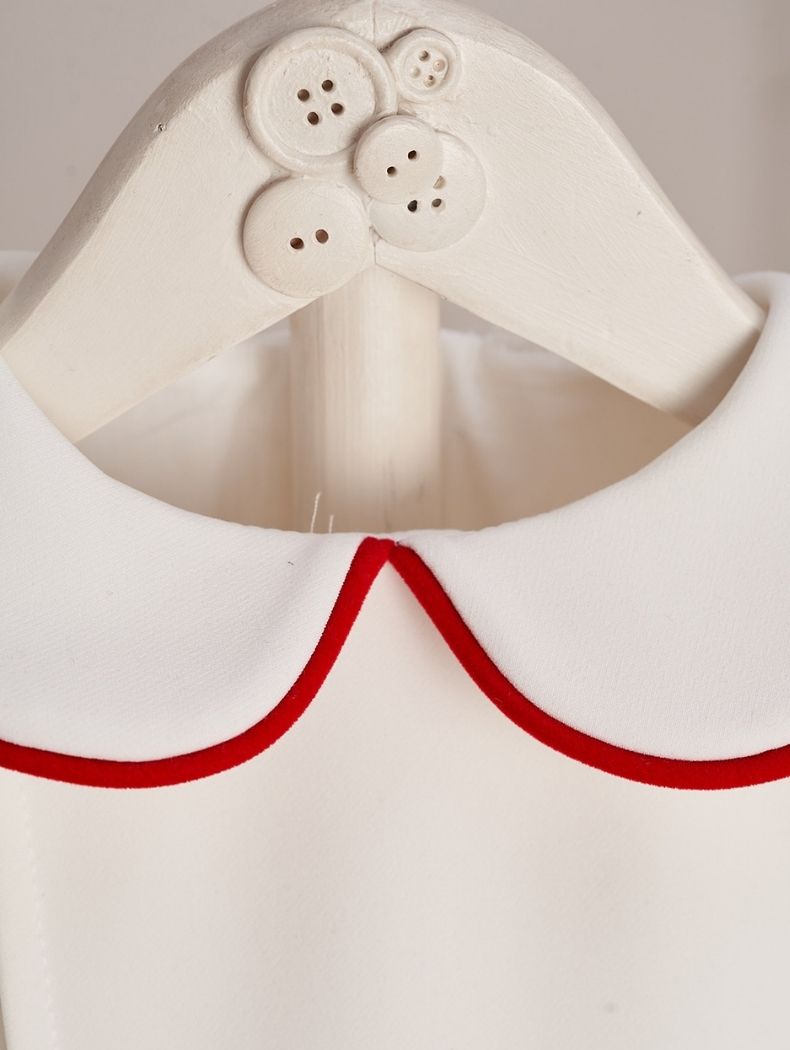 Cherry Embroidered White Birthday Dress