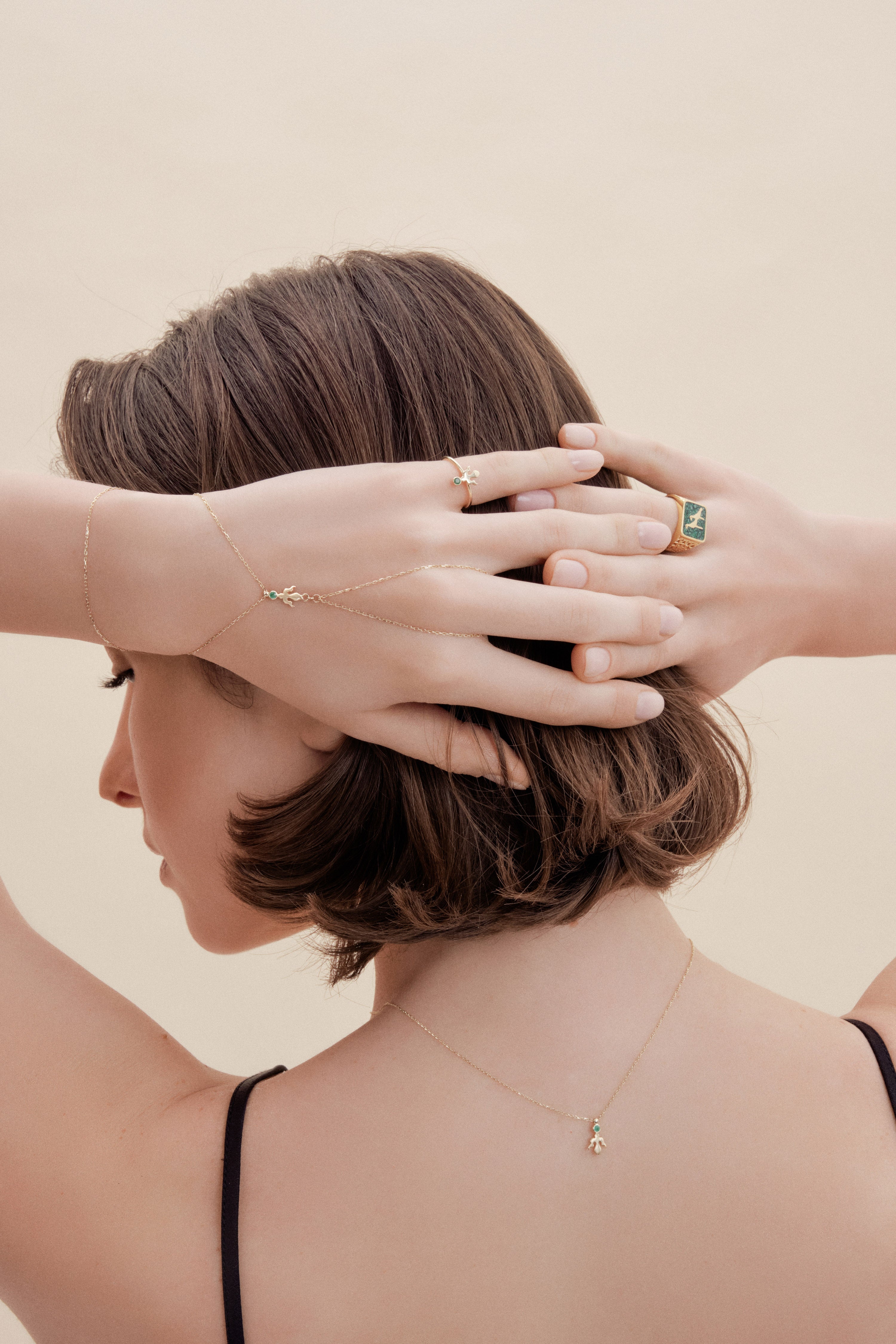 Alka Emerald Gold Ring - 6