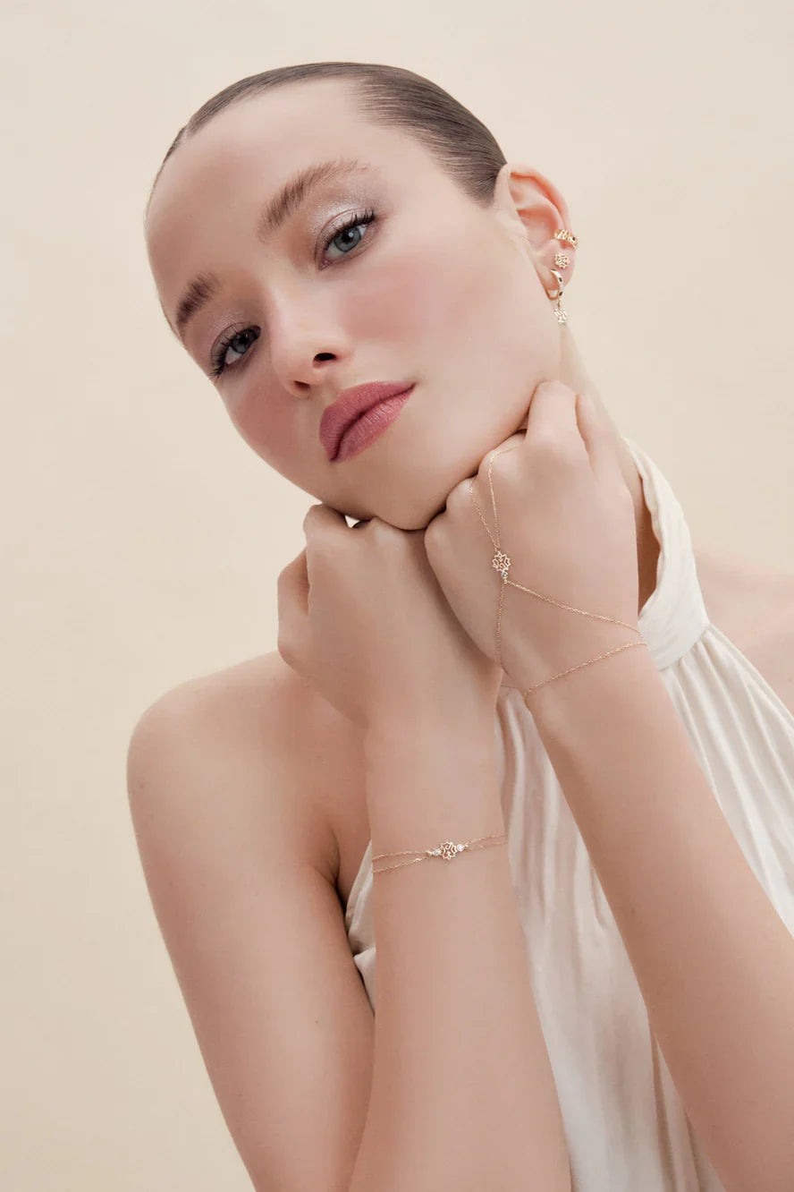 Adel Diamond Gold Finger Bracelet - 2