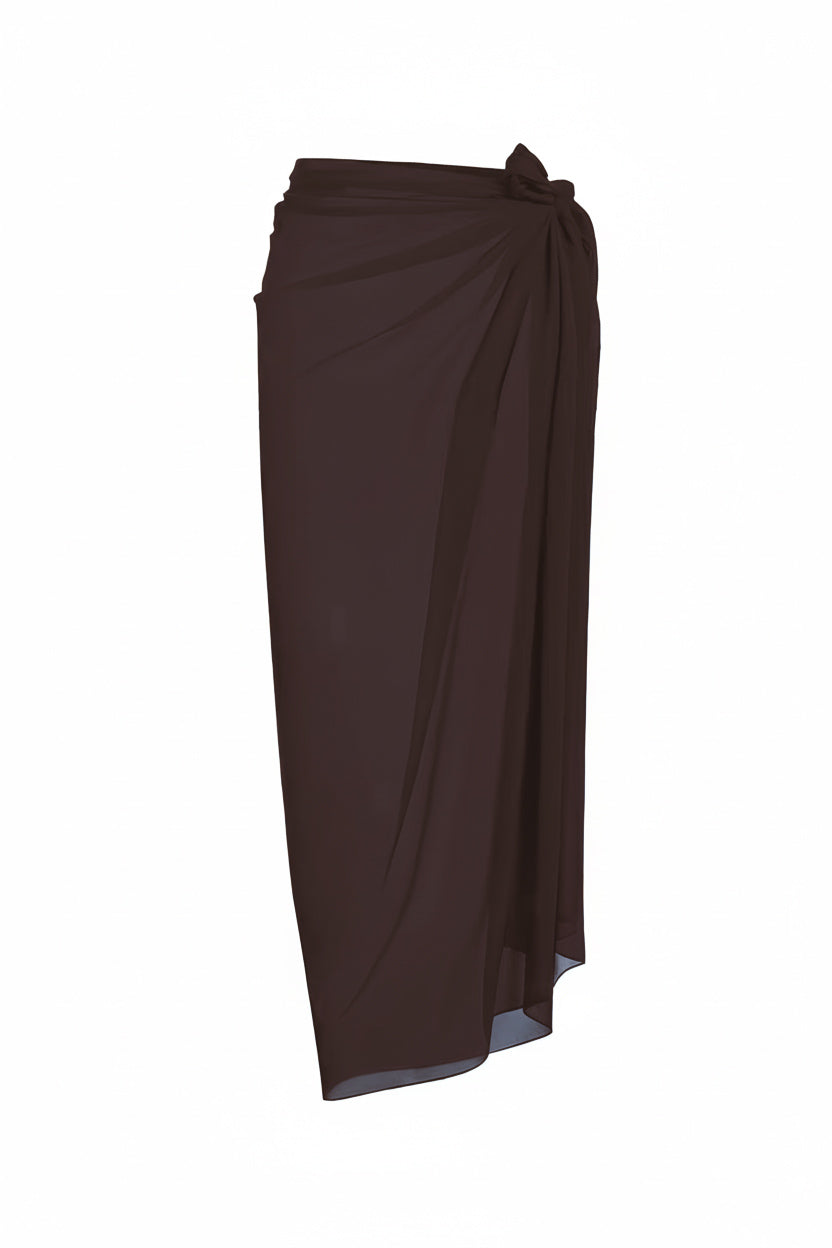 Chiffon Elegance Maxi Pareo - Brown