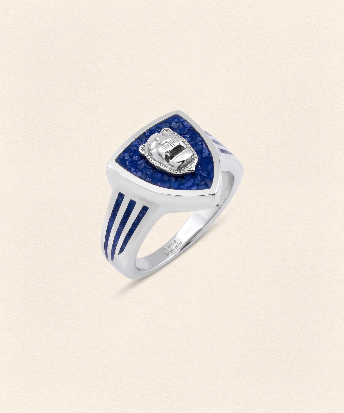 Assyrian Lion Lapis Ring - 2