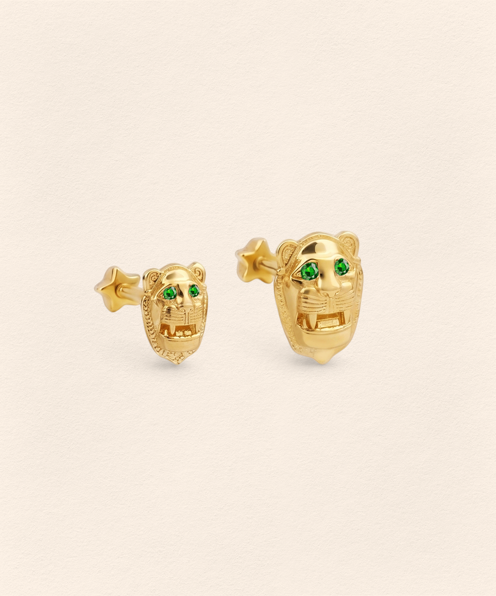 Assyrian Lion Emerald Piercing - 2