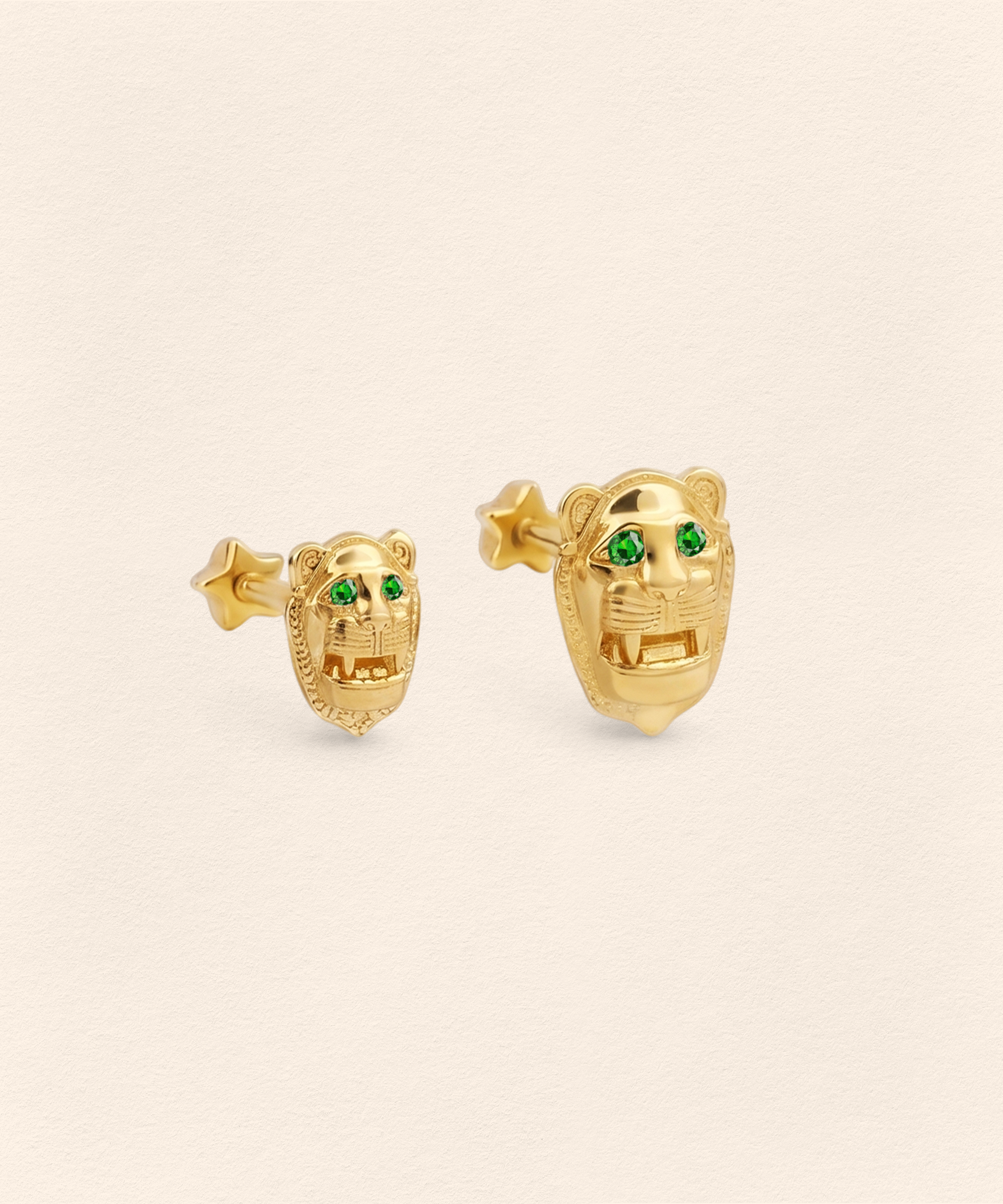 Assyrian Lion Emerald Piercing - 2