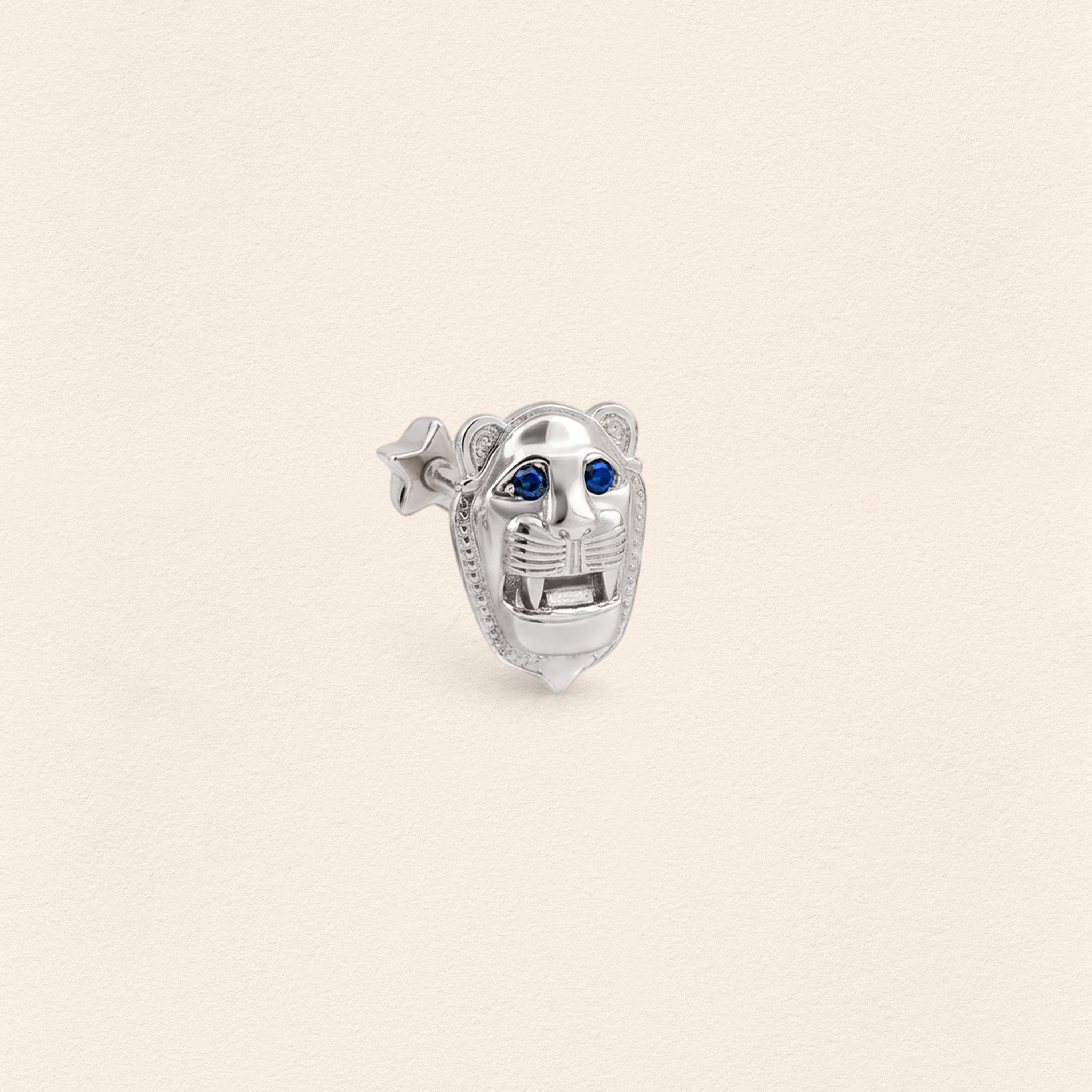 Assyrian Lion Sapphire Piercing