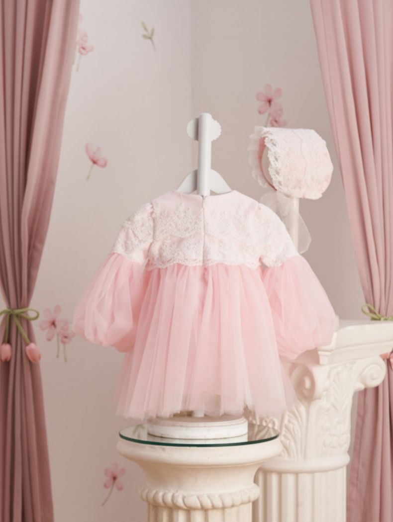 Pink Scalloped Ceremony Dress