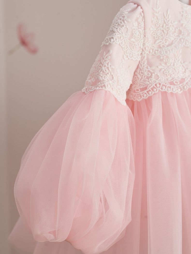 Pink Scalloped Ceremony Dress