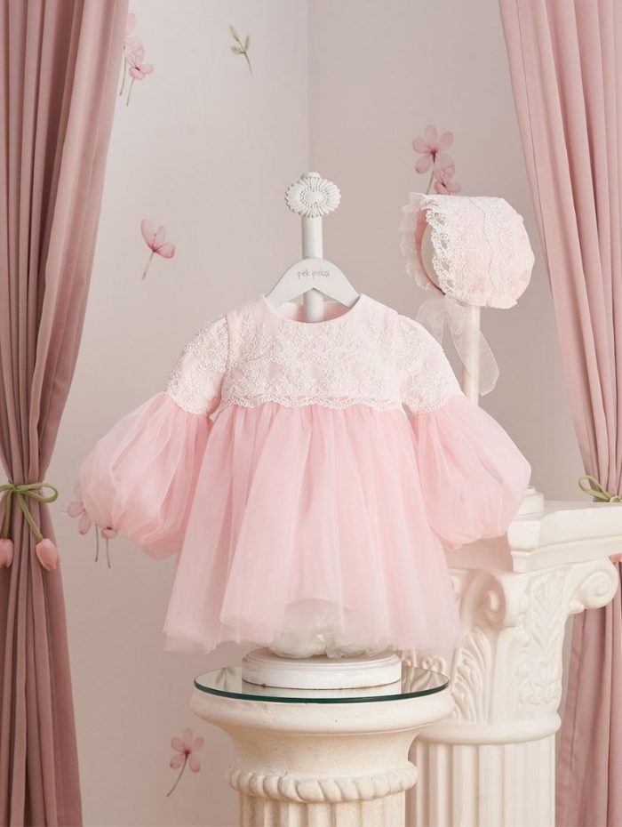 Pink Scalloped Ceremony Dress