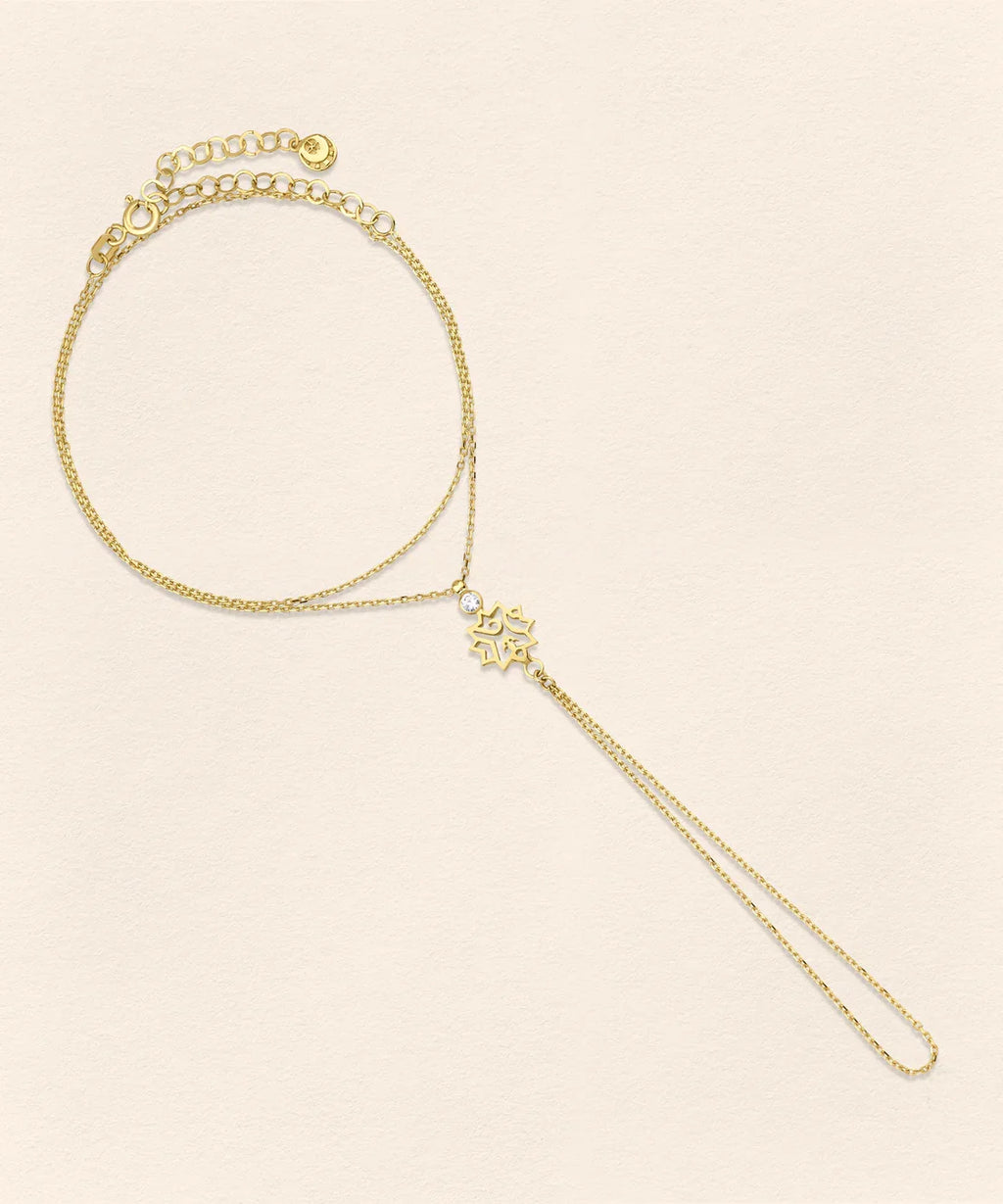 Adel Diamond Gold Finger Bracelet - 4