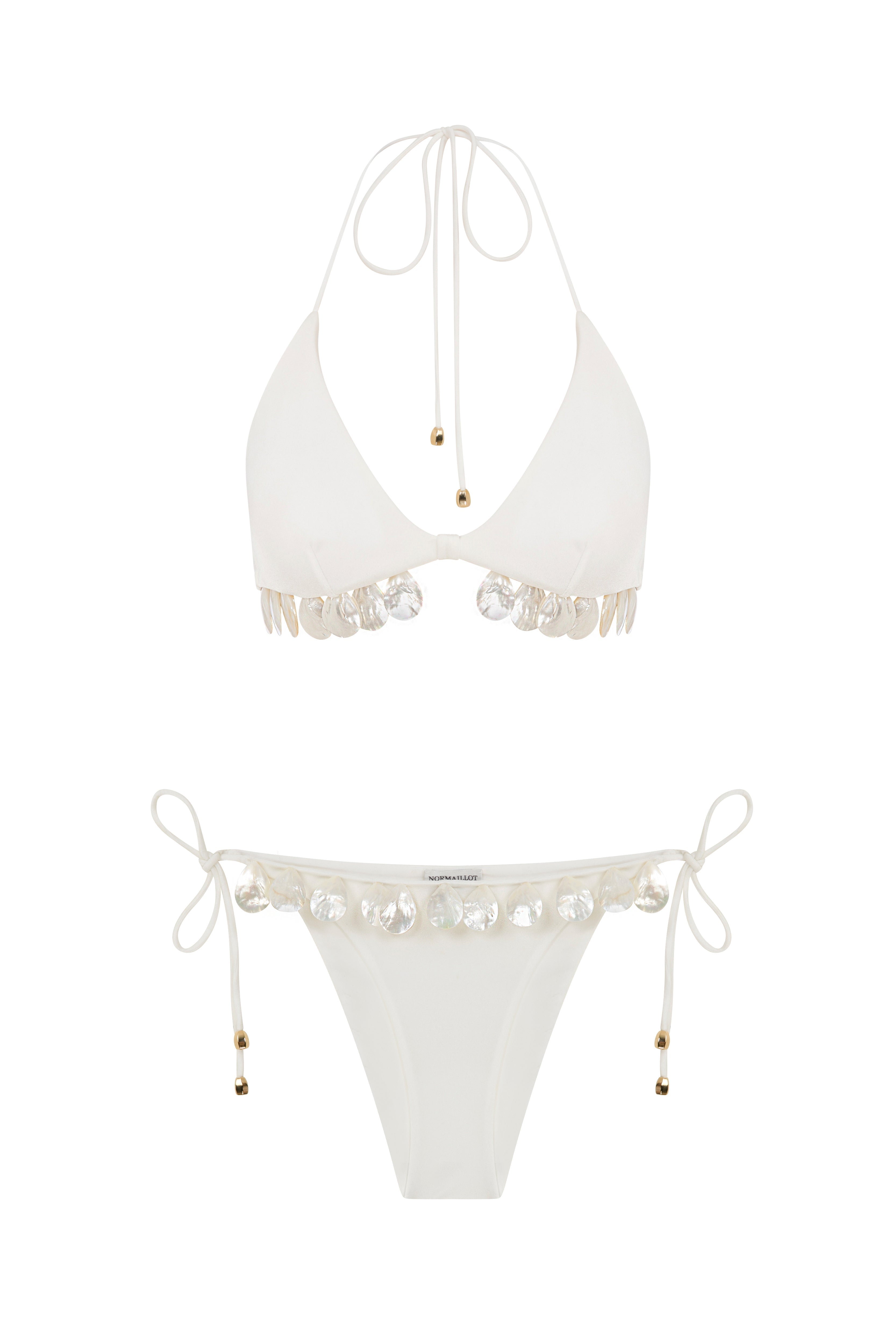 Mother-Of-Pearl Triangle Bikini
