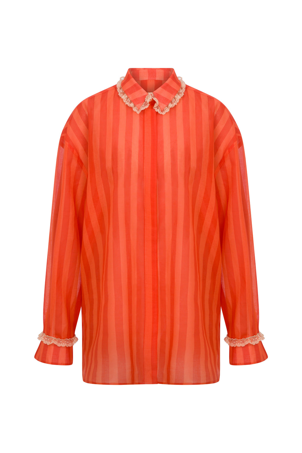 Amber Striped Cotton Pajama Set - Pink