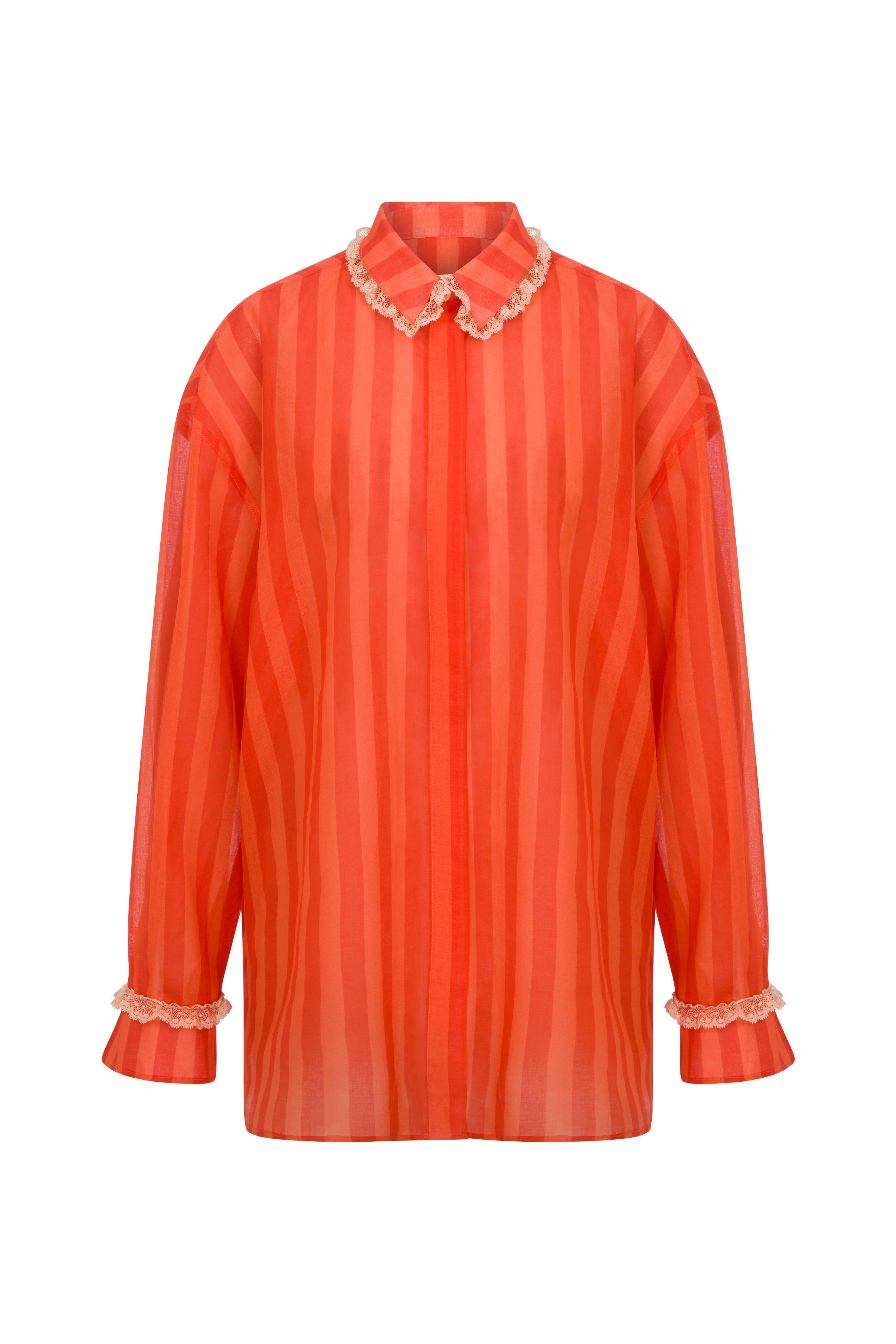 Amber Striped Cotton Pajama Set - Pink